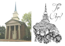 Custom Printable Coloring Page of Your School Building | Architectural Custom Coloring Page Design