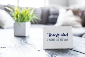 Funny Printable Father's Day Note Card Instant Download "I Turned Out Awesome"-Craft and Color Co