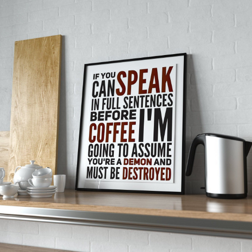 Coffee Art Print for Home Kitchen or Coffee Shop-Craft and Color Co