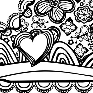 Detail of I Heart Virginia Roanoke Hollins Printable Coloring Page-Craft and Color Co