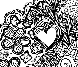 Detail of I Heart Virginia Charlottesville UVA Printable Coloring Page-Craft and Color Co