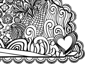 Detail of I Heart Virginia Hampton Roads Printable Coloring Page - Craft and Color Co