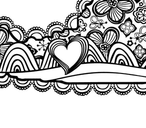 Detail of I Heart Virginia Radford Printable Coloring Page - Craft and Color Co
