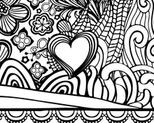 Detail of I Heart Virginia Farmville Longwood Hampden-Sydney Printable Coloring Page-Craft and Color Co