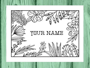 Custom Coloring Note Cards Set | Personalized Notecards - craftandcolorco