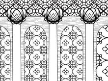 Detail of University of Virginia UVA Alderman Library Art Printable Coloring Page Download-Craft and Color Co