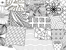 Detail of USA Printable Coloring Page Instant Download-Craft and Color Co