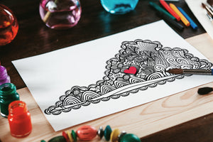 I Heart Virginia Lynchburg Printable Coloring Page - Craft and Color Co