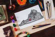 I Heart Virginia Roanoke Hollins Coloring Page to Print - Craft and Color Co