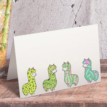 Llama Alpaca Coloring Note Cards - craftandcolorco