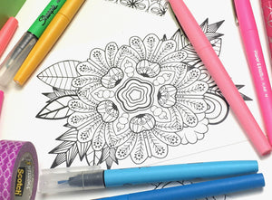 Adult Coloring Postcards | Set of 8 - craftandcolorco