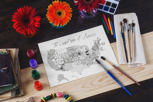 USA Printable Coloring Page Instant Download-Craft and Color Co