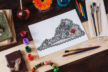 I Heart Virginia Richmond Printable Coloring Page-Craft and Color Co