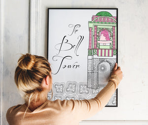 Sweet Briar College SBC Bell Tower Coloring Poster-Craft and Color Co