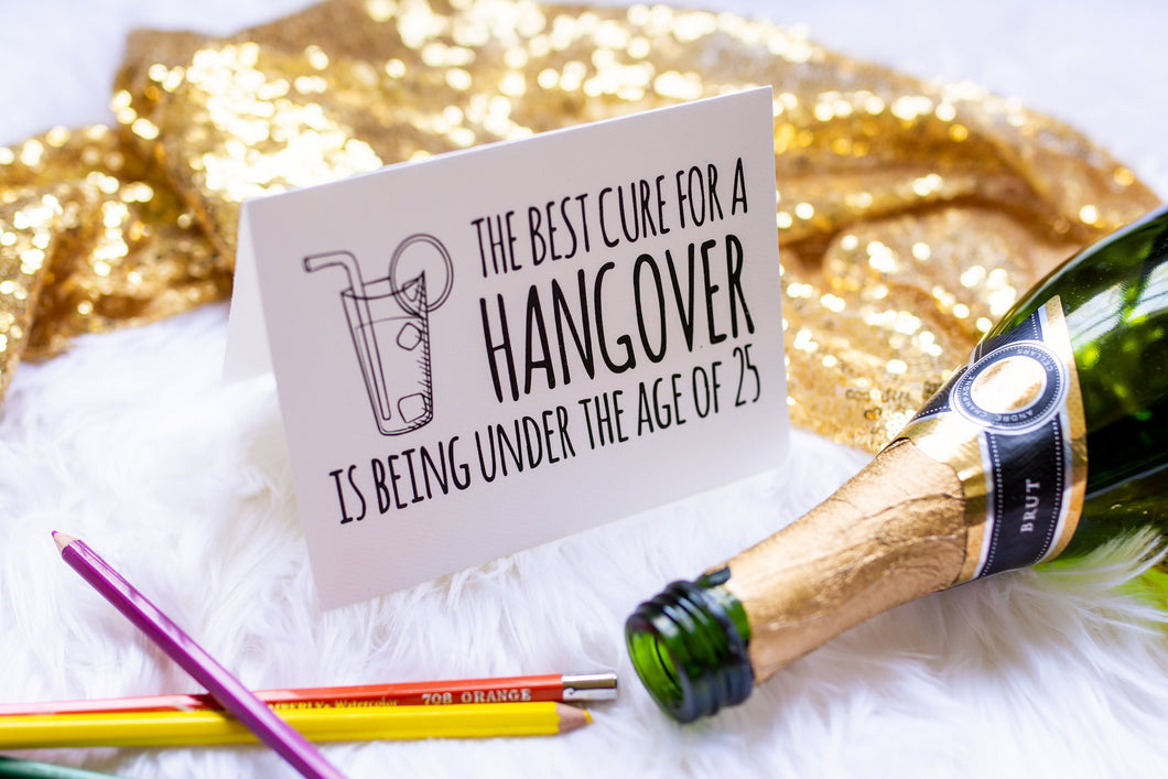 Funny Hangover Cure Greeting Card-Craft and Color Co