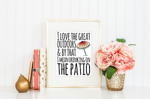 Humorous Home Patio Art Print-Craft and Color Co