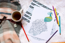 Emotional Support Peacock Printable Coloring Page Instant Download-Craft and Color Co