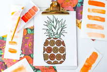 Summer Boho Pineapple Coloring Page Poster Activity for Adults and Kids-Craft and Color Co