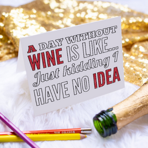 Funny Wine Lover Greeting Card-Craft and Color Co